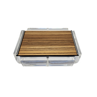 La Pinta Card Deck set in zebra wood.