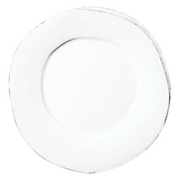 Lastra white dinner plate made of premium stoneware.