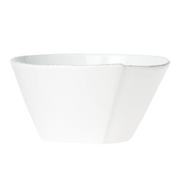 This large stacking bowl is made of durable stoneware. 