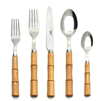 Bamboo Flatware 5 Piece Setting