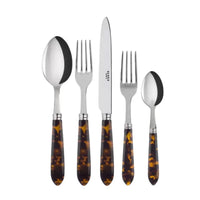 Tortoise Flatware 5 Piece Setting