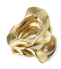 Flux Napkin Ring Gold Set of 4