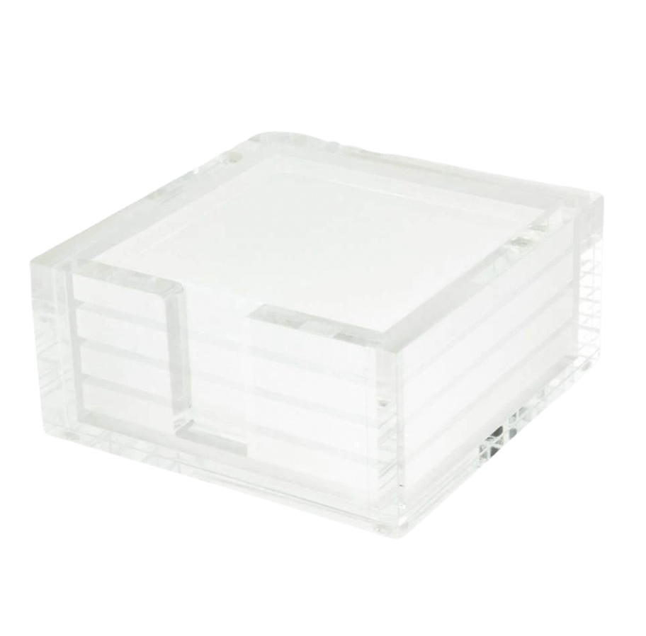 Acrylic Coaster Set Clear Current Home NY
