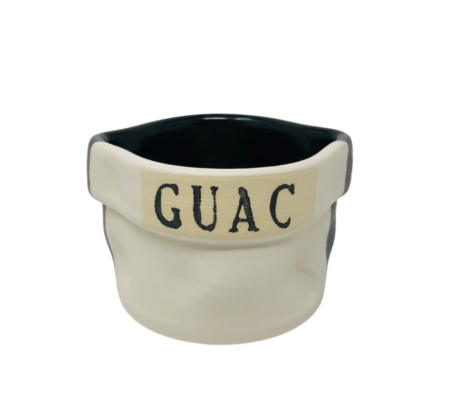 Ceramic Guac Bowl in Black & White