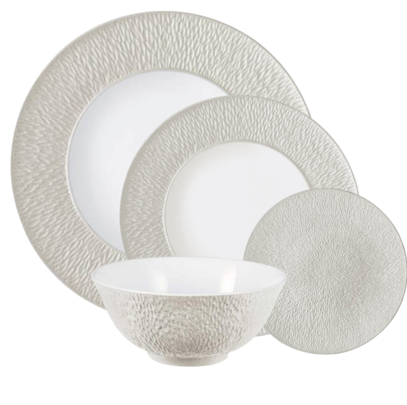 Mineral Irise Dinnerware Pearl Grey