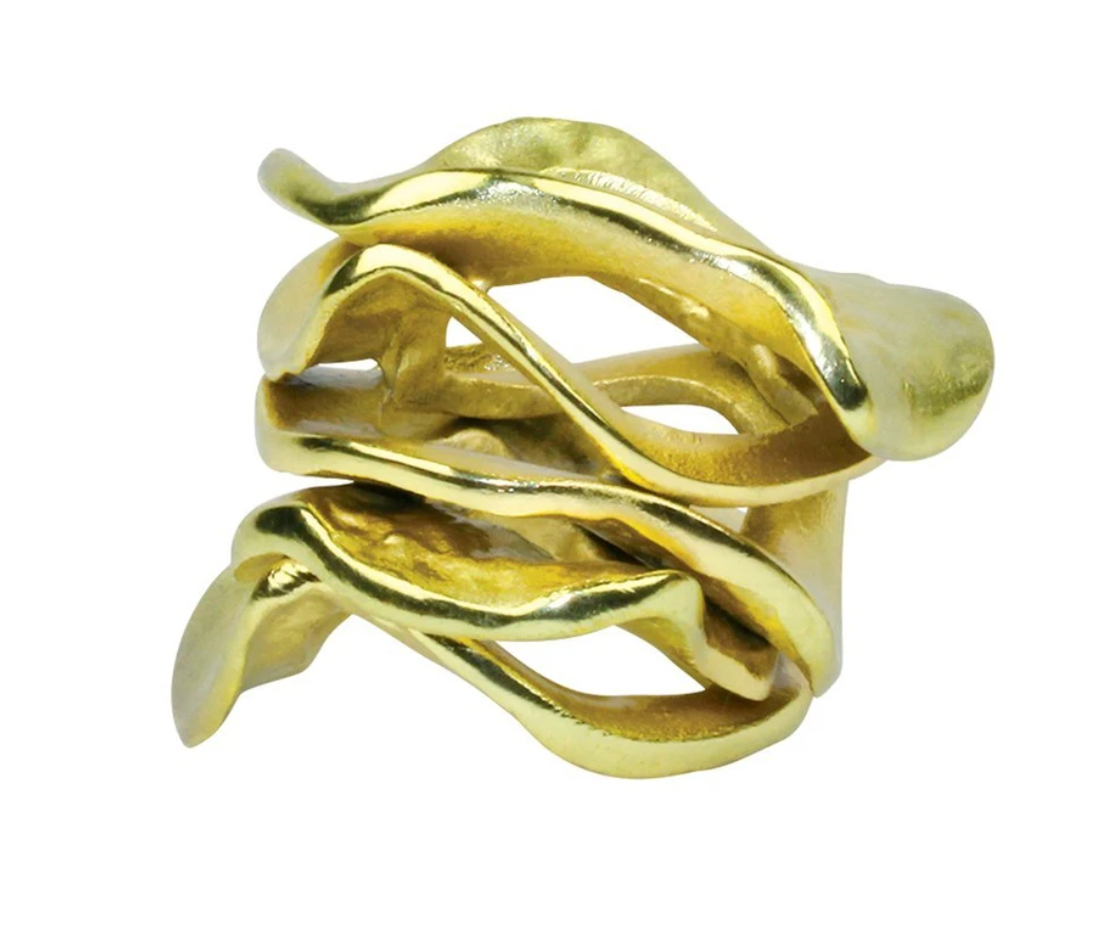 Flux Napkin Ring Gold Set of 4