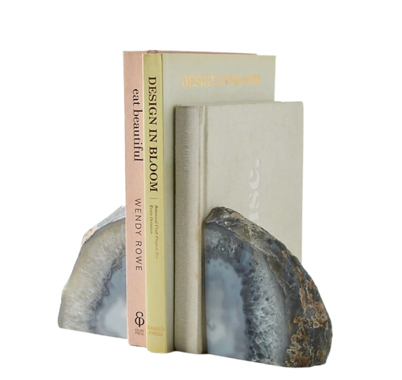 Agate Bookends Natural & Grey - Extra Large