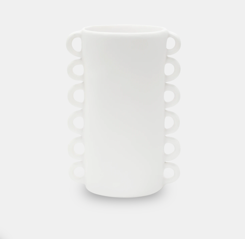 Loopy Resin Vase White