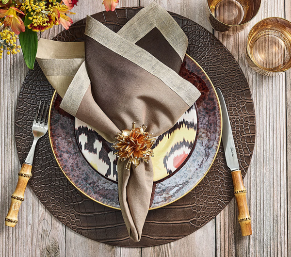 Croco Placemat Taupe Set of 4