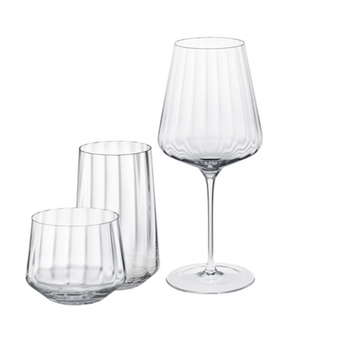 Bernadotte red wine glasses in lead-free crystal