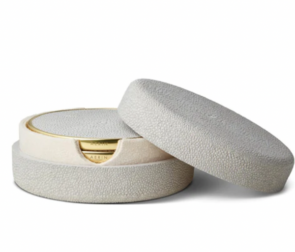 Shagreen Coaster Set Dove