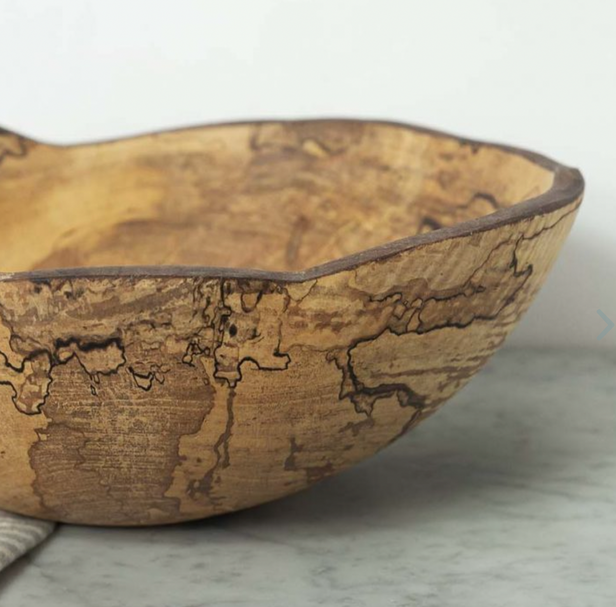 Spalted Maple Oval Wood Bowl 18"