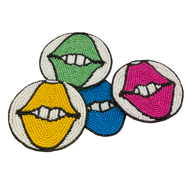 Rainbow Lips Coaster Set of 4
