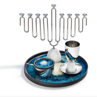 Coluna Menorah Carrara Marble & Silver