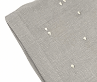 Scattered Embroidered Silver Dots Napkin Set of 4