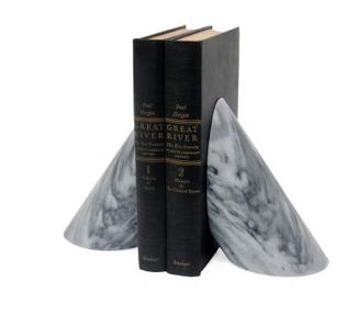 Coronet Marble Bookends Grey