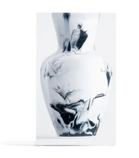 Marble Lucite Vase Collection White
