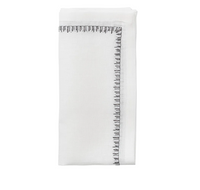 Filament Napkin White Silver & Gunmetal Set of 4