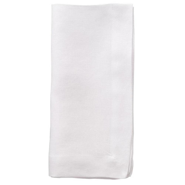Amalfi white linen napkin. 