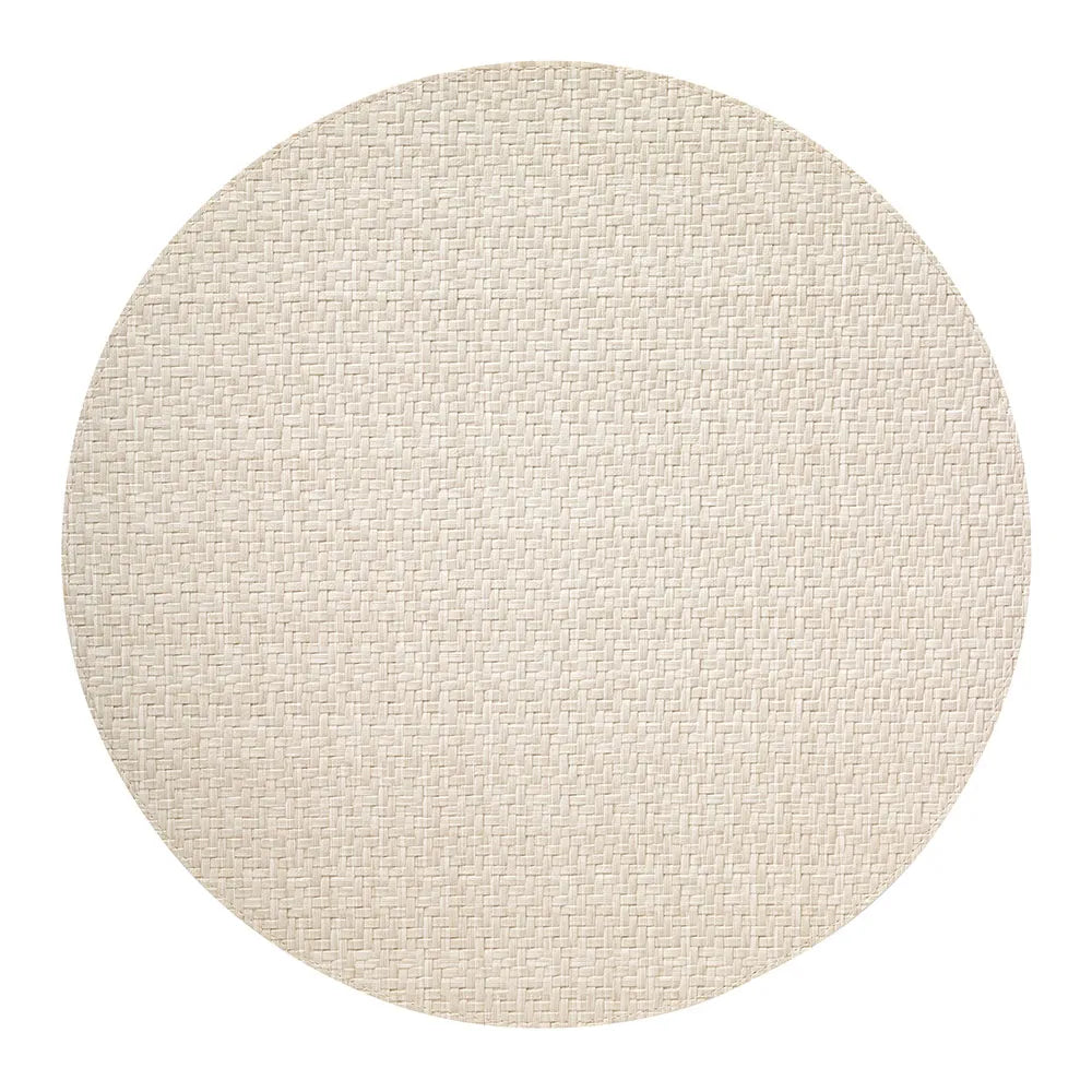 Wicker Round Placemat Cream Set of 4