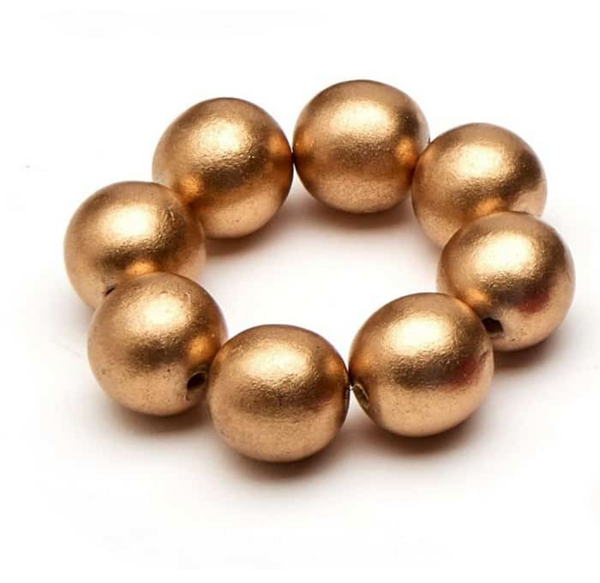 Cocoa Wood Gold Napkin Ring Set of 4