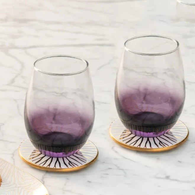 Purple Acrylic Stemless Champagne Flute
