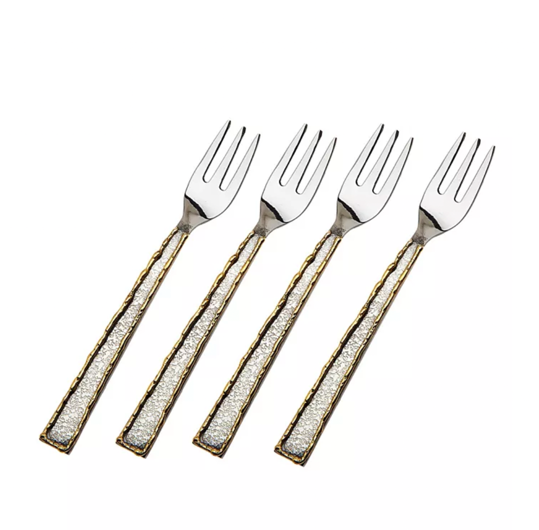 Golden Frost Dessert Fork Set