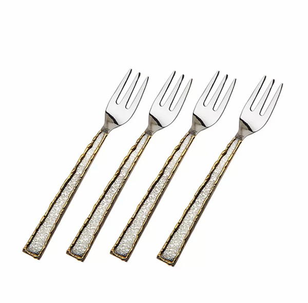 Golden Frost Dessert Fork Set