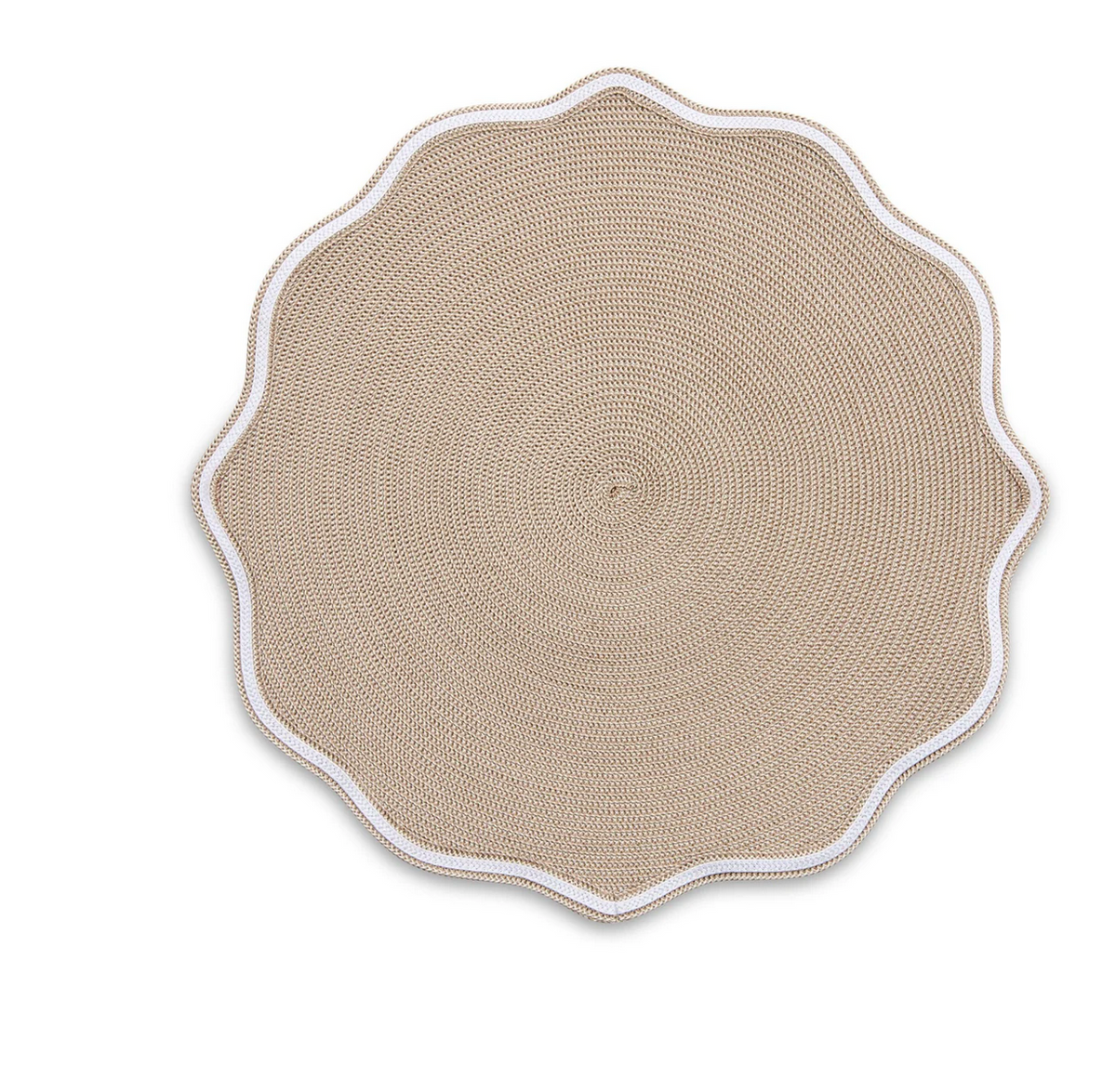 Piped Oxford Placemat s/4 - Ivory Dust