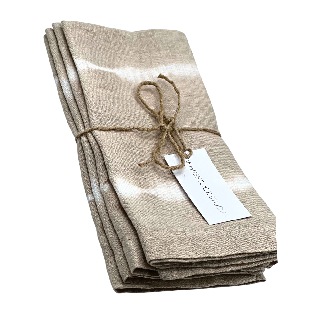 Hand Dyed Linen Napkin Set of 4 - Bone – Current Home NY