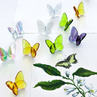 Baccarat decorative crystal butterflies. 