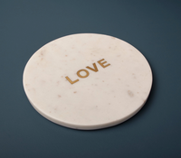 Love Marble Serving Board | White