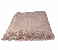 Waffle Weave Pink Throw