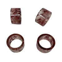 Bayonne Napkin Ring Transparent Burgundy Set of 4
