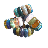 Gemstone Napkin Ring Set of 4 Multi