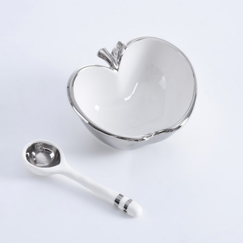 Apple Bowl with Spoon