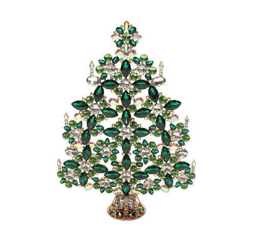 希少激レア品【Kim Songhe】X'mas Tree Jeweled Xmas Tree Crystal & Green – Current Home NY