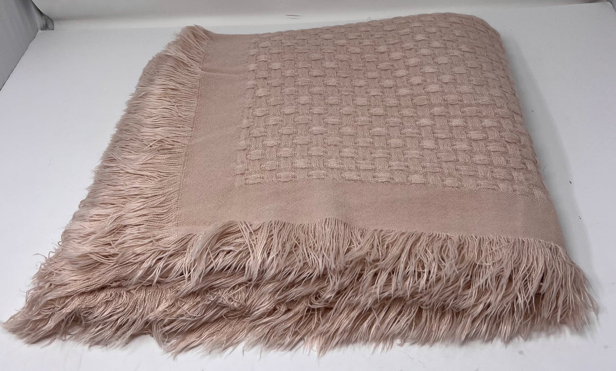 Waffle Weave Pink Throw