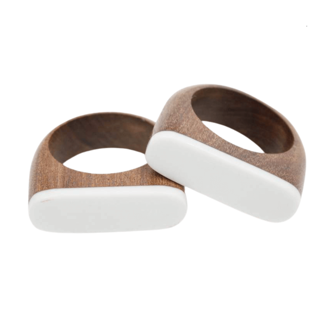QTY 50 Wood Napkin Ring Holder, Natural Wood Napkin Ring Holder