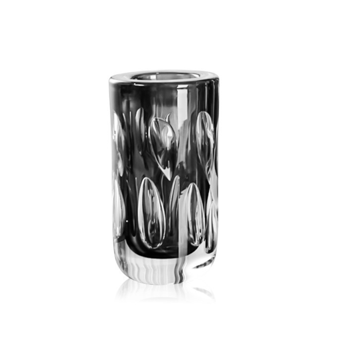 Geyser smoke glass vase. 