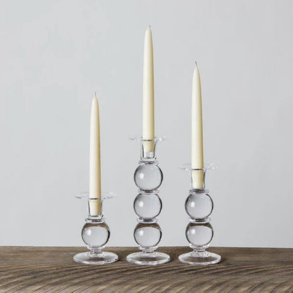 Hartland candlesticks by Simon Pearce. 