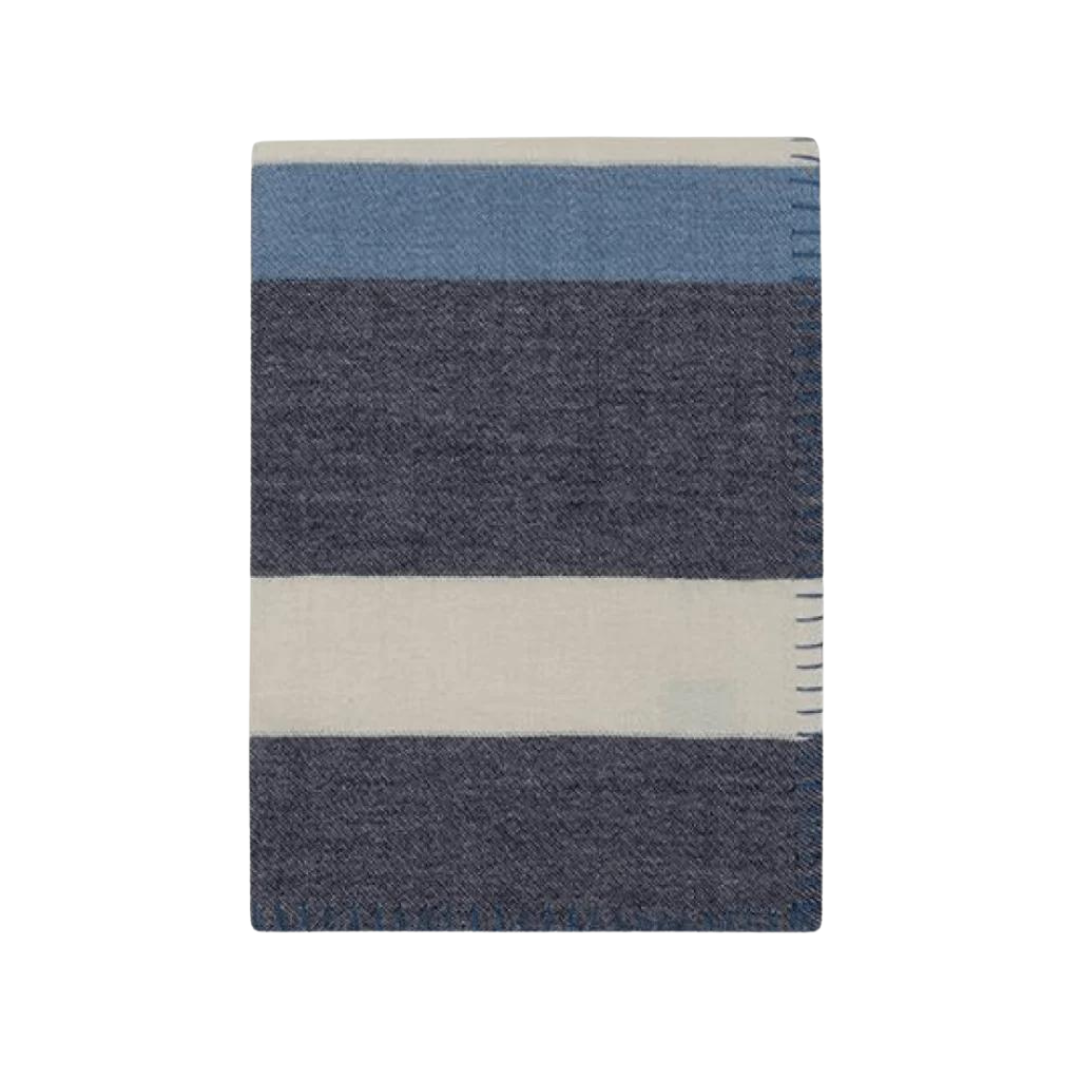 Periwinkle stripe throw. 