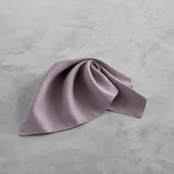 Lilac linen napkin.