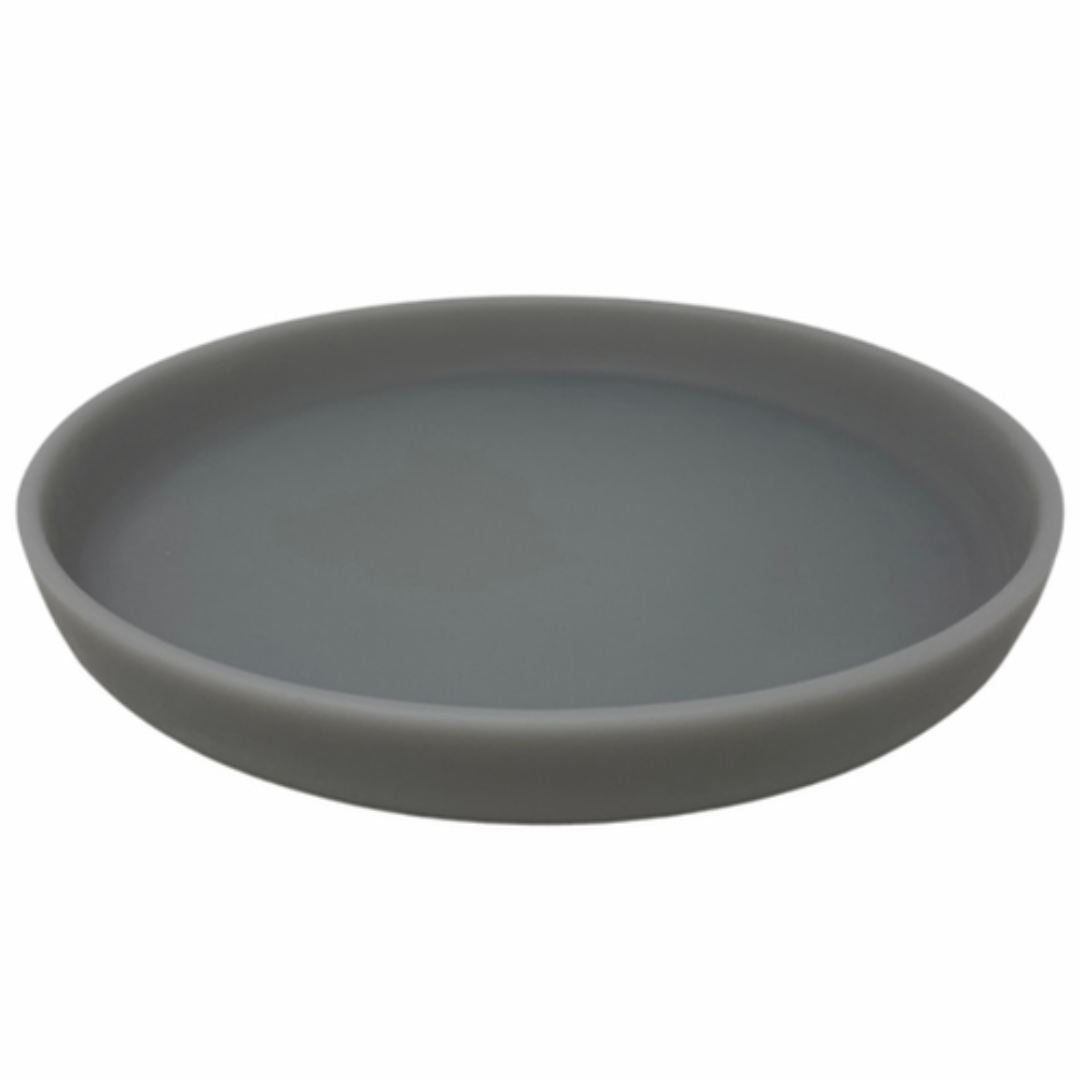 LUXE Grey resin round platter. 