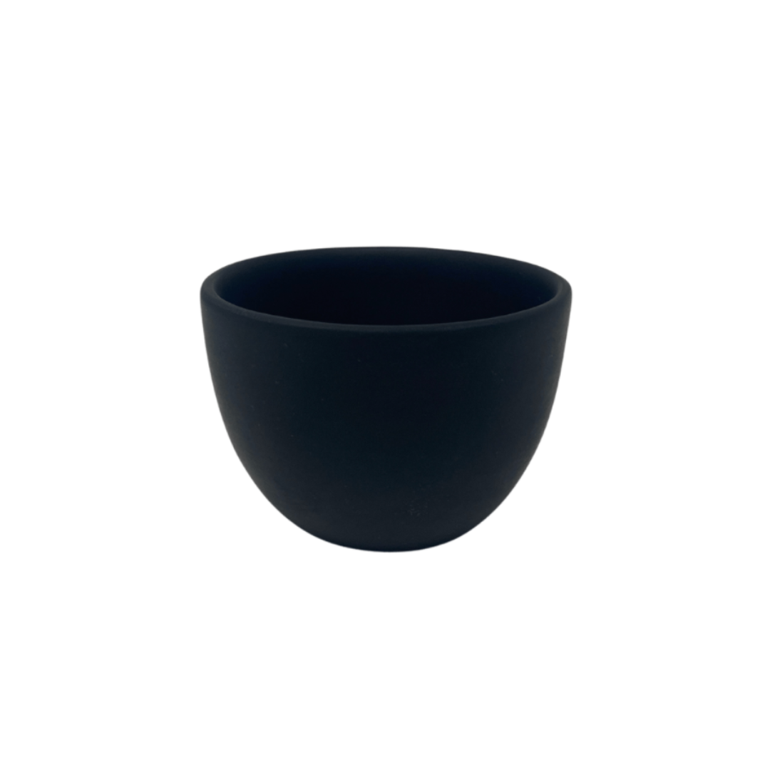 Small black resin deep bowl.