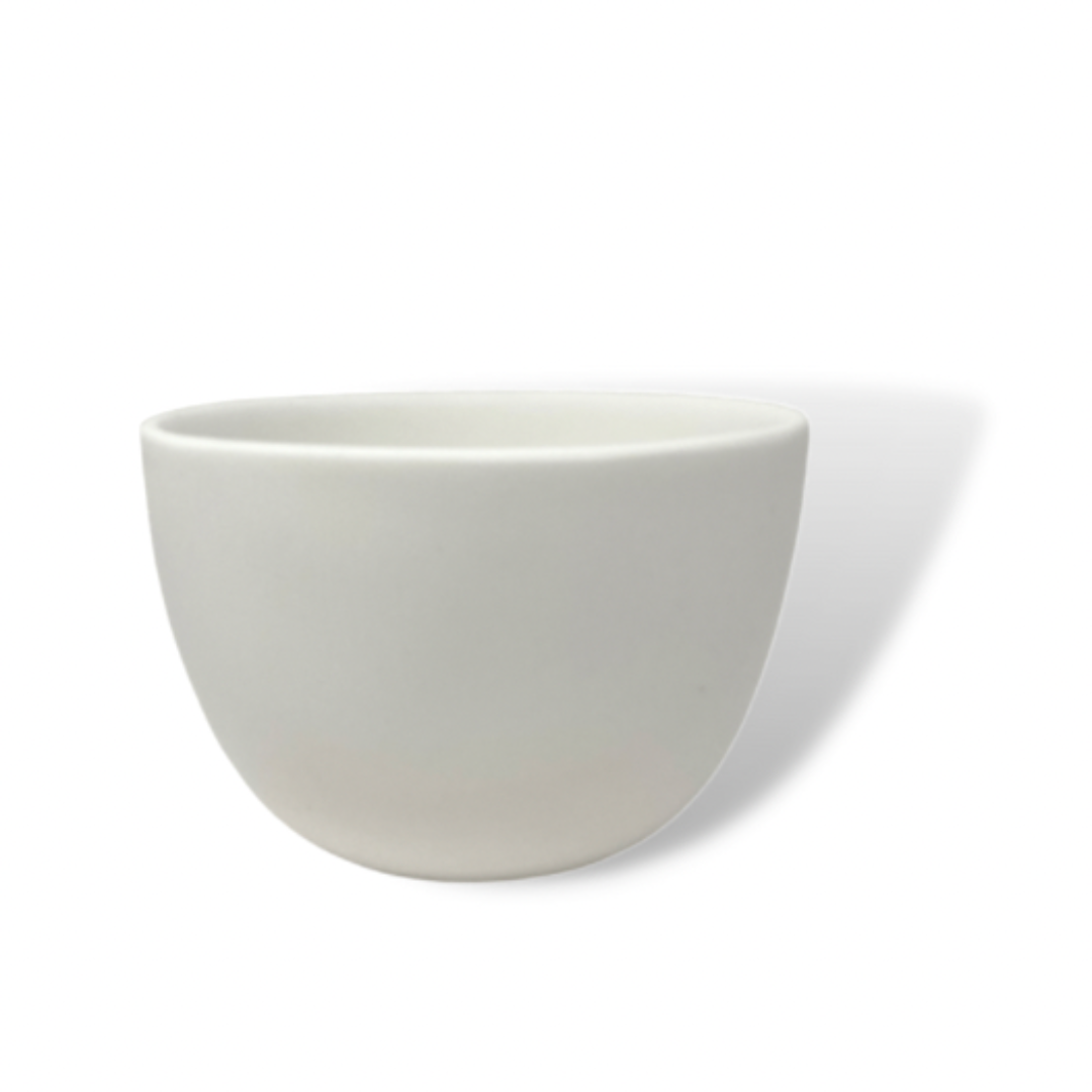 Small white resin deep bowl.