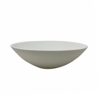 White medium resin everyday bowl.