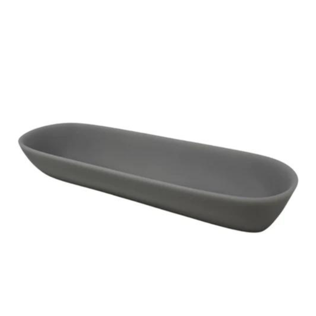 Grey resin large boat bowl. 