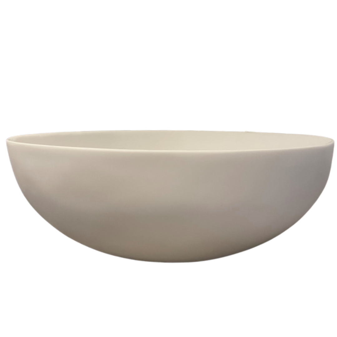 Large white resin wave bowl.