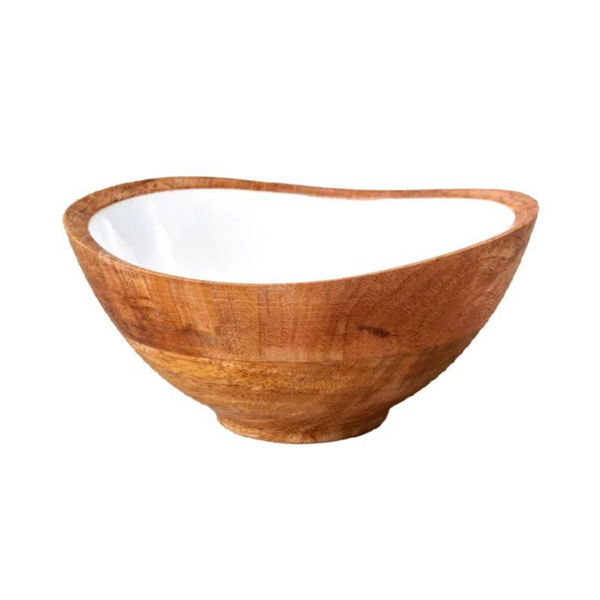 Mango wood bowl in medium. 
